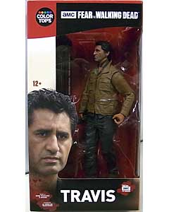 McFARLANE TOYS FEAR THE WALKING DEAD TV COLOR TOPS: RED WAVE 7インチアクションフィギュア TRAVIS パッケージ傷み特価