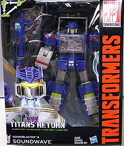 HASBRO TRANSFORMERS GENERATIONS TITANS RETURN LEADER CLASS SOUNDBLASTER & SOUNDWAVE パッケージ傷み特価