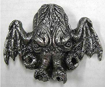 オカルトグッズ CTHULHU ピューター製 ベルトバックル [SILVER]