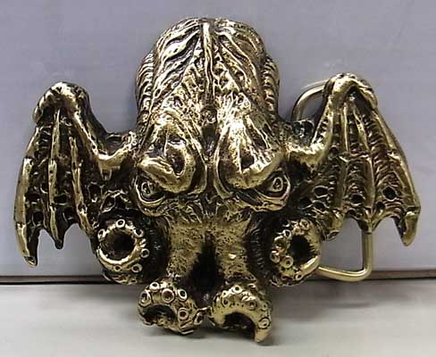 オカルトグッズ CTHULHU ピューター製 ベルトバックル [GOLD]