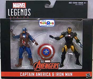 HASBRO MARVEL LEGENDS SERIES 2016 3.75インチアクションフィギュア 2PACK AVENGERS CAPTAIN AMERICA & IRON MAN