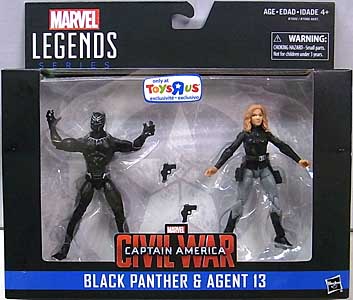 HASBRO MARVEL LEGENDS SERIES 2016 3.75インチアクションフィギュア 2PACK 映画版 CAPTAIN AMERICA: CIVIL WAR BLACK PANTHER & AGENT 13