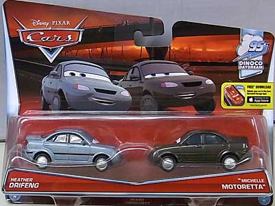 MATTEL CARS 2016 2PACK HEATHER DRIFENG & MICHELLE MOTORETTA