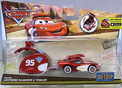 MATTEL CARS 2016 ROAD TRIP CRUISIN&#039; LIGHTNING McQUEEN &amp; TRAILER 台紙傷み特価