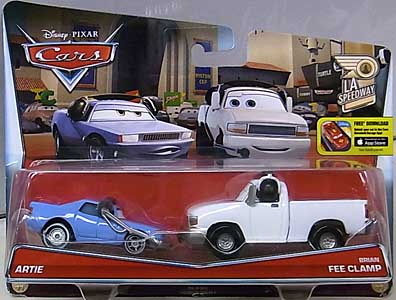 MATTEL CARS 2016 2PACK ARTIE & BRIAN FEE CLAMP