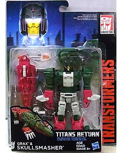 HASBRO TRANSFORMERS GENERATIONS TITANS RETURN DELUXE CLASS GRAX & SKULLSMASHER 台紙傷み特価