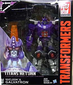 HASBRO TRANSFORMERS GENERATIONS TITANS RETURN VOYAGER CLASS NUCLEON &amp; GALVATRON