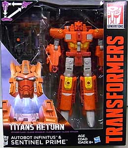 HASBRO TRANSFORMERS GENERATIONS TITANS RETURN VOYAGER CLASS AUTOBOT INFINITUS &amp; SENTINEL PRIME パッケージ傷み特価