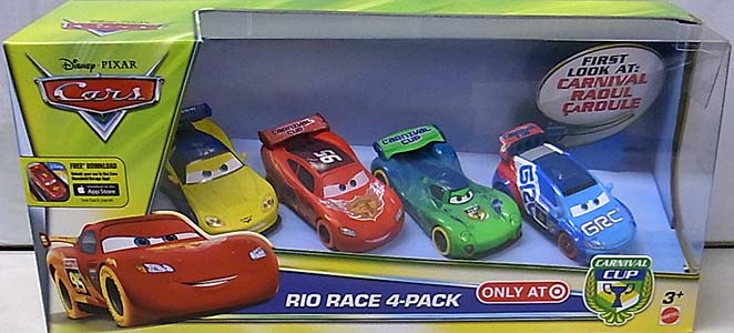 MATTEL CARS 2016 CARNIVAL CUP RIO RACE 4PACK