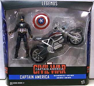 HASBRO MARVEL LEGENDS SERIES 2016 3.75インチアクションフィギュア  映画版 CAPTAIN AMERICA: CIVIL WAR CAPTAIN AMERICA WITH MOTORCYCLE