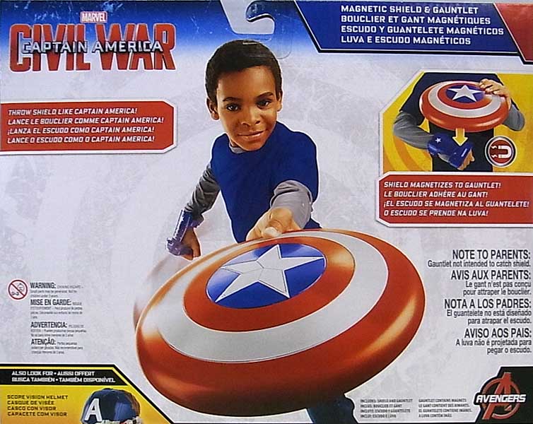 marvel captain america magnetic shield & gauntlet