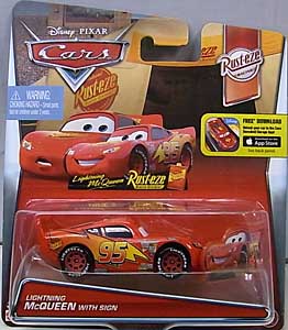 MATTEL CARS 2016 シングル LIGHTNING McQUEEN WITH SIGN 台紙傷み特価