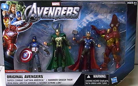 HASBRO 映画版 THE AVENGERS 3.75インチ CONCEPT SERIES 4PACK ORIGINAL AVENGERS