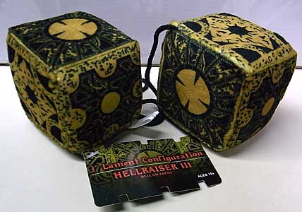 MEZCO HELLRAISER III: HELL ON EARTH LAMENT CONFIGURATION HANGING FUZZY DICE