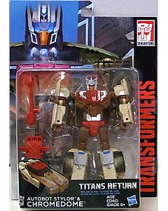 HASBRO TRANSFORMERS GENERATIONS TITANS RETURN DELUXE CLASS AUTOBOT STYLOR & CHROMEDOME