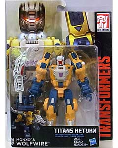 HASBRO TRANSFORMERS GENERATIONS TITANS RETURN DELUXE CLASS MONXO & WOLFWIRE