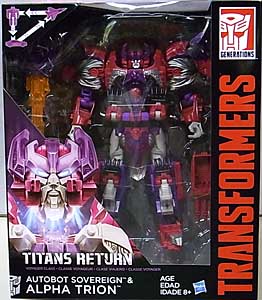 HASBRO TRANSFORMERS GENERATIONS TITANS RETURN VOYAGER CLASS AUTOBOT SOVEREIGN & ALPHA TRION