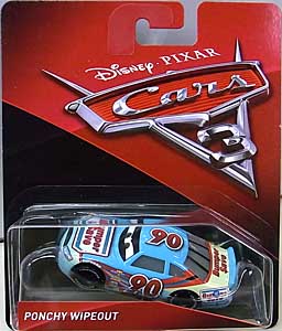 MATTEL CARS 3 シングル PONCHY WIPEOUT [BLACK WHEEL]