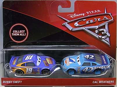 MATTEL CARS 3 2PACK BOBBY SWIFT & CAL WEATHERS