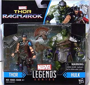 HASBRO MARVEL LEGENDS SERIES 2017 3.75インチアクションフィギュア 2PACK 映画版 THOR: RAGNAROK THOR & HULK