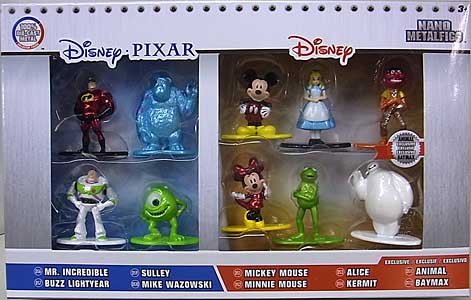 JADA TOYS NANO METALFIGS DISNEY &amp; PIXAR 10PACK