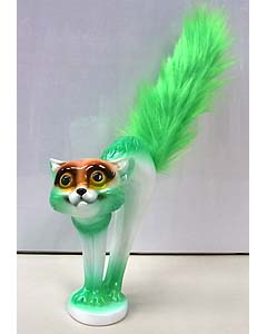 MAD SCULPTURES SCARED CAT [GREEN]