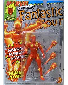 TOYBIZ MARVEL SUPER HEROES 5インチアクションフィギュア HUMAN TORCH [FIREBALL FLINGING ACTION] 台紙傷み特価