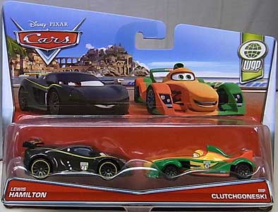 MATTEL CARS 2017 2PACK LEWIS HAMILTON & RIP CLUTCHGONESKI