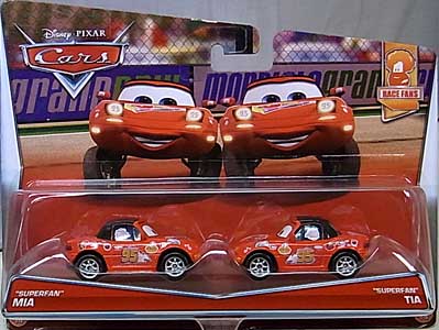 MATTEL CARS 2017 2PACK SUPERFAN MIA &amp; SUPERFAN TIA