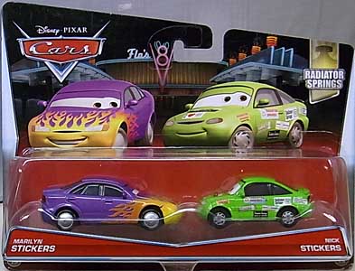 MATTEL CARS 2017 2PACK MARILYN STICKERS & NICK STICKERS 台紙傷み特価