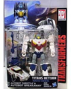 HASBRO TRANSFORMERS GENERATIONS TITANS RETURN DELUXE CLASS AUTOBOT THROTTLE &amp; AUTOBOT BREAKAWAY