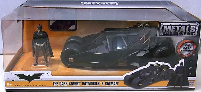 JADA TOYS METALS DIE CAST 1/24スケール BATMAN THE DARK KNIGHT THE DARK KNIGHT BATMOBILE & BATMAN パッケージワレ特価