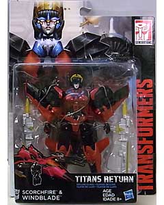 HASBRO TRANSFORMERS GENERATIONS TITANS RETURN DELUXE CLASS SCORCHFIRE & WINDBLADE