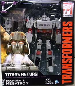 HASBRO TRANSFORMERS GENERATIONS TITANS RETURN VOYAGER CLASS DOOMSHOT & MEGATRON パッケージ傷み特価