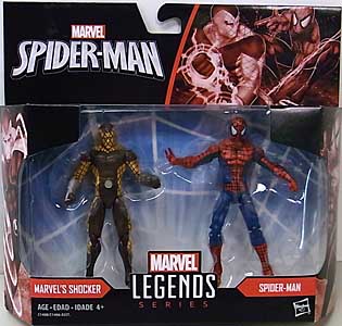 HASBRO MARVEL LEGENDS SERIES 2017 3.75インチアクションフィギュア 2PACK MARVEL&#039;S SHOCKER &amp; SPIDER-MAN パッケージ傷み特価