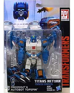 HASBRO TRANSFORMERS GENERATIONS TITANS RETURN DELUXE CLASS FREEZEOUT & AUTOBOT TOPSPIN 台紙傷み特価