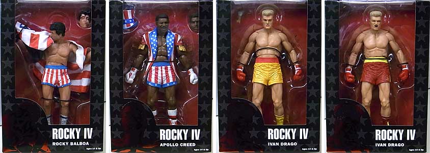 NECA ROCKY 40TH ANNIVERSARY 7インチアクションフィギュア シリーズ2 ROCKY IV 4種セット