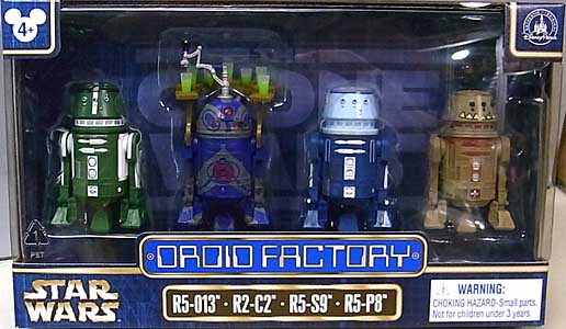 STAR WARS USAディズニーテーマパーク限定 STAR WARS DROID FACTORY 4PACK [R5-013、R2-C2、R5-S9、R5-P8]