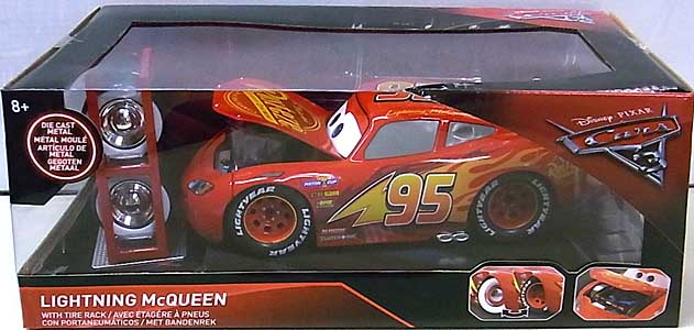 JADA TOYS METALS DIE CAST 1/24スケール CARS 3 LIGHTNING McQUEEN WITH TIRE RACK ワケアリ特価