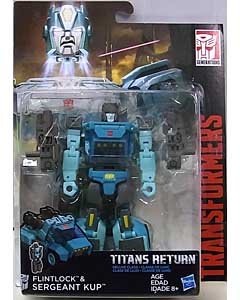 HASBRO TRANSFORMERS GENERATIONS TITANS RETURN DELUXE CLASS FLINTLOCK & SERGEANT KUP