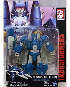 HASBRO TRANSFORMERS GENERATIONS TITANS RETURN DELUXE CLASS CALIBURST & SLUGSLINGER 台紙傷み特価