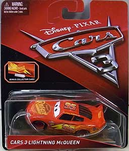 MATTEL CARS 3 シングル CARS 3 LIGHTNING McQUEEN [BONUS COLLECTOR CARD] ブリスター傷み特価