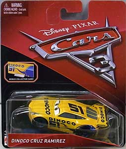 MATTEL CARS 3 シングル DINOCO CRUZ RAMIREZ [BONUS COLLECTOR CARD] ブリスターハガレ特価