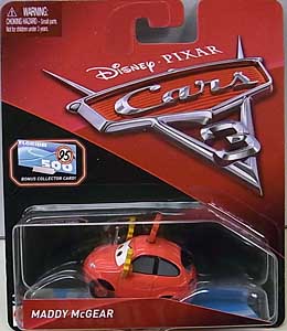 MATTEL CARS 3 シングル MADDY McGEAR [BONUS COLLECTOR CARD]