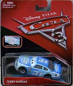 MATTEL CARS 3 シングル TERRY KARGAS [BONUS COLLECTOR CARD] 台紙＆ブリスター傷み特価