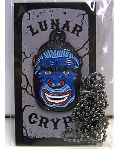 LUNAR CRYPT ENAMEL PIN WEAR-A-WEIRDO GORILLA WITH CHAIN