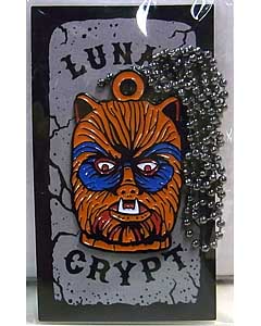 LUNAR CRYPT ENAMEL PIN WEAR-A-WEIRDO WOLFMAN WITH CHAIN