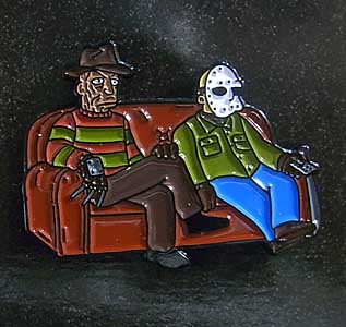 LONDON 1888 ENAMEL PIN NIGHTMARE ON CAMP SPRINGFIELD