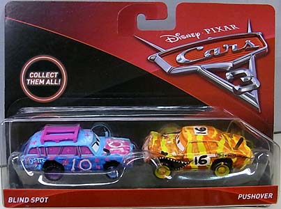 MATTEL CARS 3 2PACK BLIND SPOT & PUSHOVER 台紙傷み特価