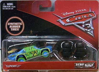 MATTEL CARS 3 DEMO DERBY SUPERFLY [RUBBER TIRES]